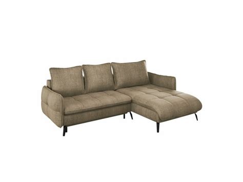 Canap D Angle Lincoln Brun Clair Fonction De Couchage Conforama