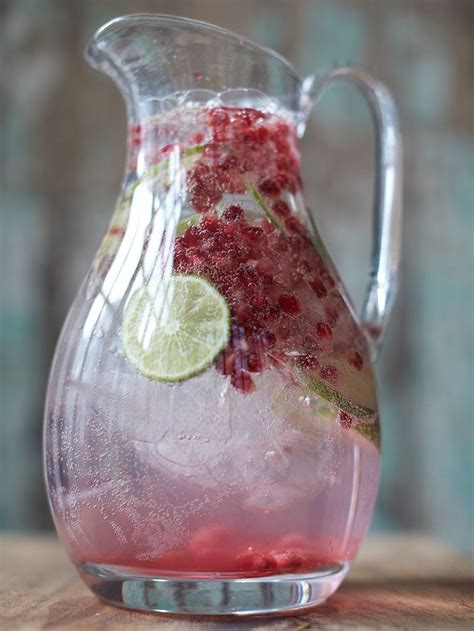 Pomegranate Ginger And Lime Water Drinks Recipes Jamie Oliver