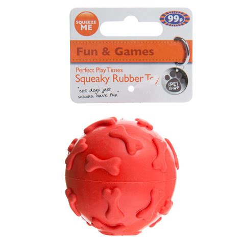 Bandm Squeaky Rubber Dog Ball Red 3094821 Bandm