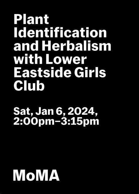 Plant Identification And Herbalism With Lower Eastside Girls Club