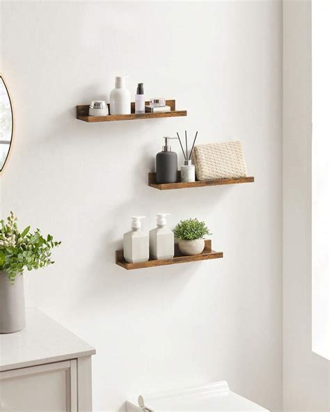 Songmics Floating Shelves Set Of 3 Wall Shelves For Photo Frames And