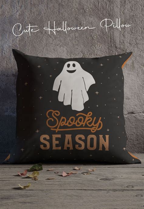 Cute Spooky Season Halloween Ghost Pillow Halloween Throw Pillow