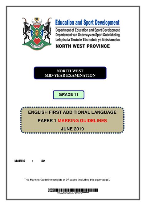 English GR 11 FAL MEMO Paper 1 Demo NW JUNE ENGFAL EMIS 6