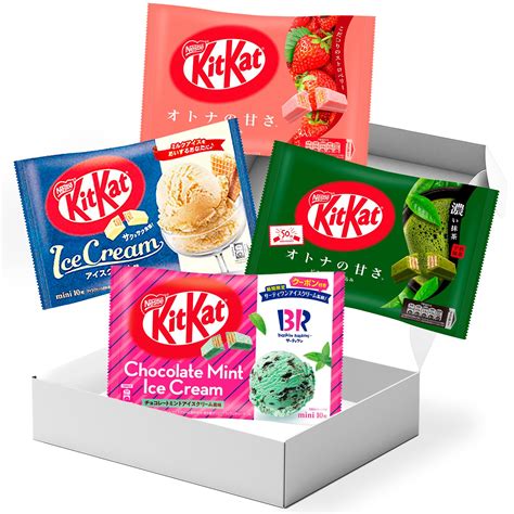 Buy Authentic Japanese Kit Kat Variety Pack Including Strawberry Vanilla Ice Cream Chocolate