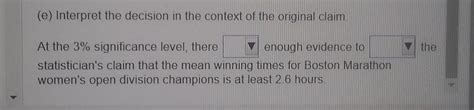 Solved A Sports Statistician Claims That The Mean Winning Chegg