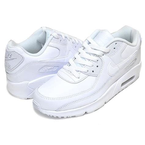 Nike Air Max 90 Ltr Gs Whitewht Metallic Silver Cd6864 100 ナイキ エアマックス 90 レザー ガールズ ホワイト スニーカー