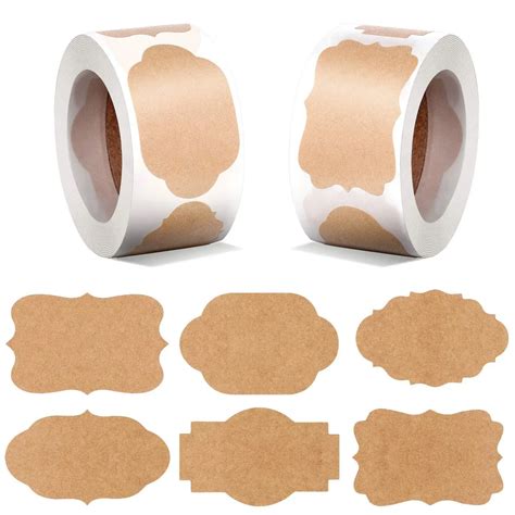 Pcs Kraft Stickers Papier Etiketten Blanco Kerstcadeau Voor Jar