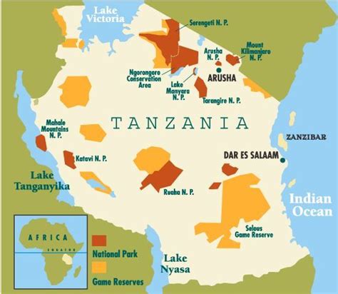 Image Result For Map Of Tarangire National Park Tanzania National