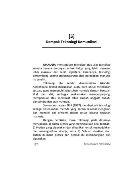 Dampak Teknologi Komunikasi Pdf