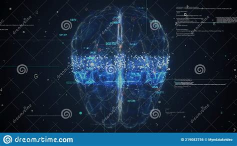 Tecnologia Di Scansione Cerebrale D Animazione Del Cervello Umano