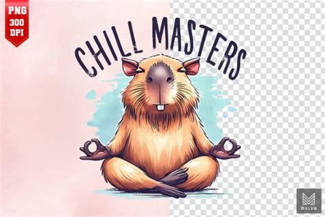 Chill Masters Funny Capybara Sublimation Graphic By Mulew Creative