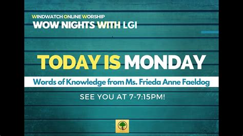 WindWatch Online Worship Night April 13 2020 Words Of Knowledge