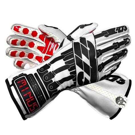 Minus 273 Kart Racing Gloves Supervillain White-Black-Red- helmade ...