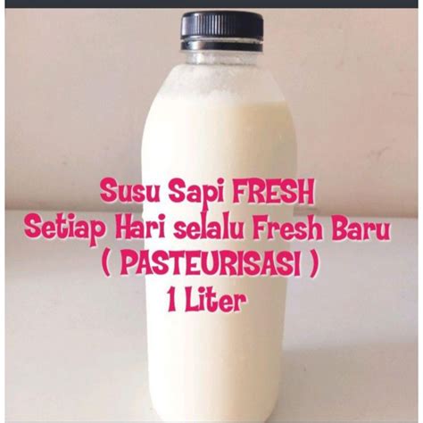 Jual Susu Sapi Segar Fresh Milk Pasteurisasi 1 Liter Susu Sudah Di