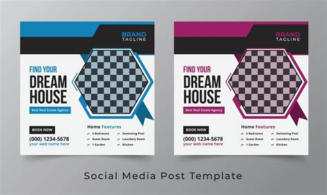 Real Estate And Home Apartment Social Media Post Template Design