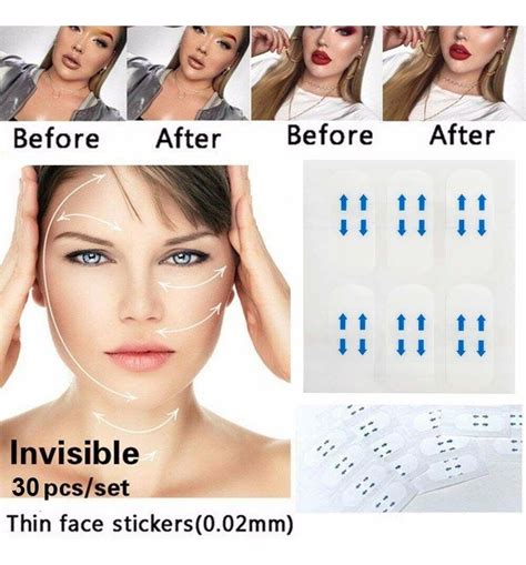 Pcs Invis Vel Face Lift Fita Rosto Facial Adesivos Parcelamento