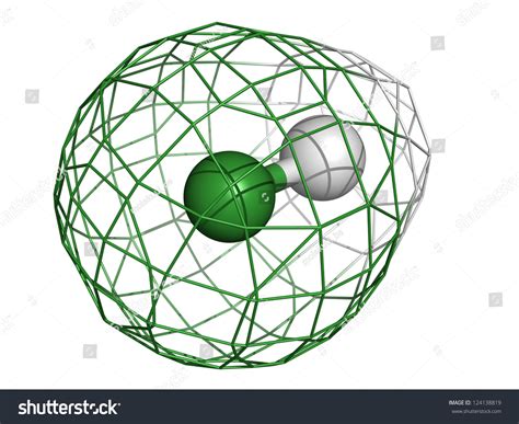 Hydrogen Chloride Hcl Molecule Chemical Structure Stock Illustration ...