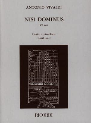 Nisi Dominus RV 608 VIVALDI Partition