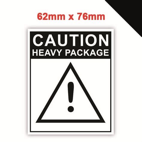 100 X CAUTION HEAVY PACKAGE Label Postage Stickers Self Etsy