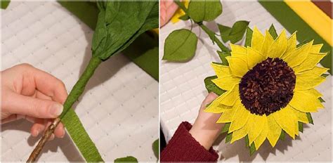 Hermosos Girasoles Gigantes De Papel Crepe Sigue Este Tutorial ~ Lodijoella