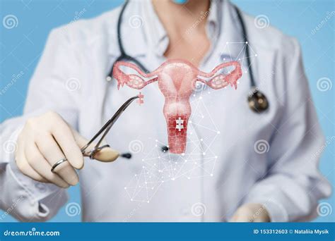 The Concept Of Surgical Treatment Of The Uterus Stock Image Image Of