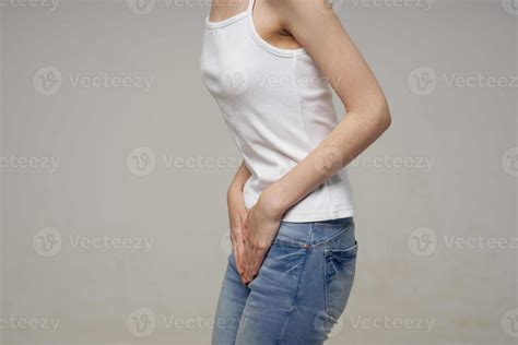 woman groin pain intimate illness gynecology studio treatment 22053385 ...