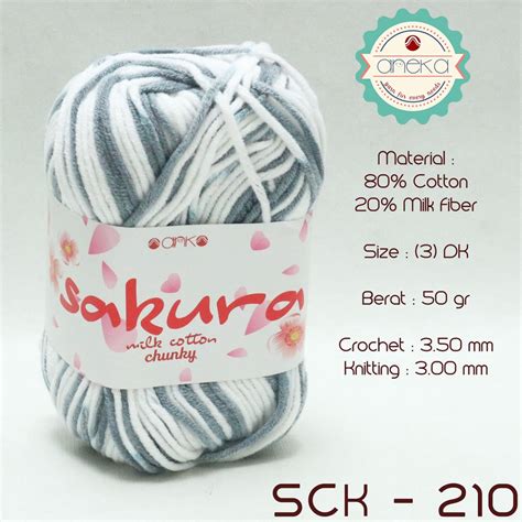 Jual Terkini Katalog Benang Rajut Katun Susu Sakura Milk Cotton Chunky