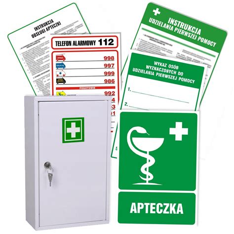 ZESTAW PIERWSZEJ POMOCY APTECZKA ZNAKI BHP (Apteczka pierwszej pomocy ...