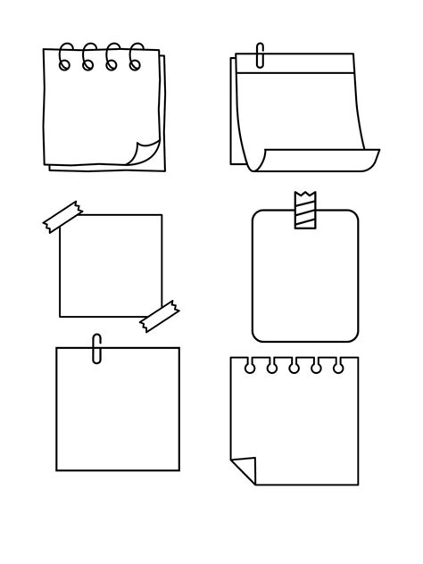Notes Bullet Journal Icons Etsy