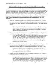 Classroom Observation Docx Washington State University Tl