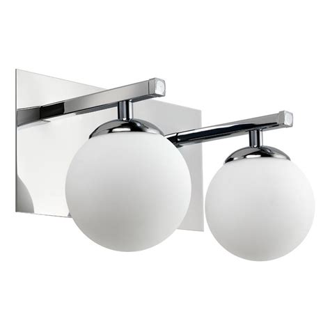 Luz Desing Aplique Luz Elyn Cromo Globo Opal Apto Led G Deco