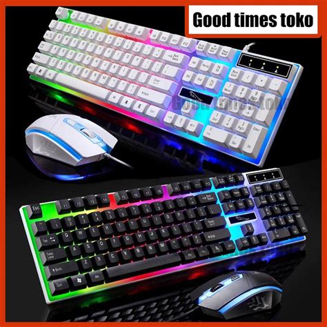 Jual Keyboard Dan Mouse Gaming Pc Full Set Led Rgb Waterproof Acetech