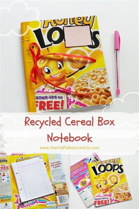 DIY Recycled Cereal Box Notebook Recycled Craft Idea Cereal Box