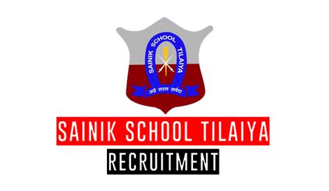 Sainik School Tilaiya Recruitment 2024 Apply Online Job Vacancies June 2024