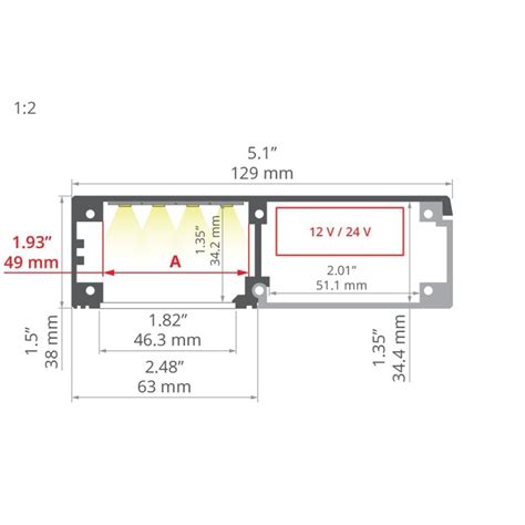 LED Profilis KIDES Anoduotas 1m