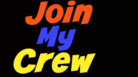 Join My Crew Youtube