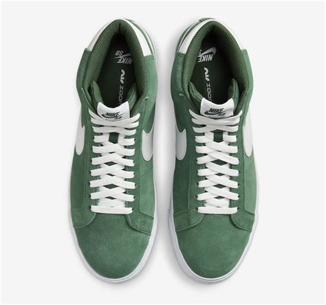 Nike Sb Blazer Mid Green Suede Fd0731 300
