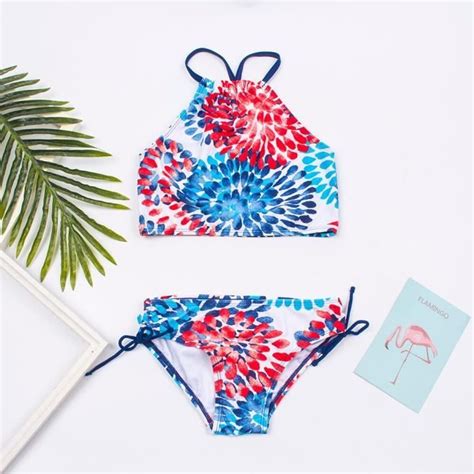 Maillot De Bain Multi Style Enfants Ensemble Bikini Cailles De Poisson