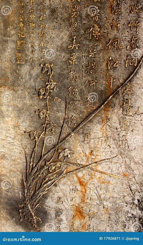 Ancient Chinese Calligraphy Stock Image - Image: 17926871