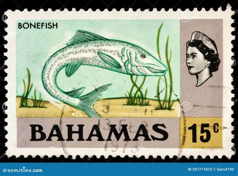 Bahamas Bonefish Stamp Editorial Photography Image Of History