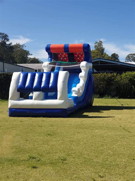 Blue Wave Waterslide Jumping Castle Hire Brisbane Jumping Castle Hire Gold Coast In Brisbane