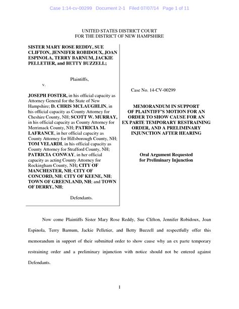 Solution Reddy V Foster Brief In Support Of Motion For Temporary Restraining Order And