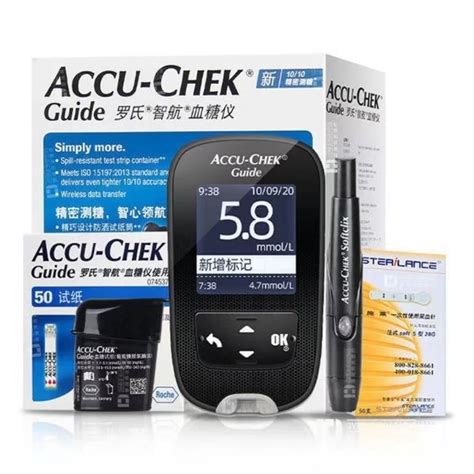 Accu Chek Tiras De Teste De Glicose No Sangue E Lancets Set Agulha