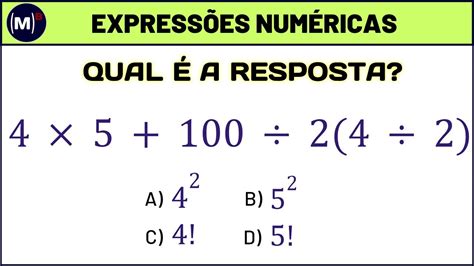 😉aprenda O Passo A Passo Desta Expressão Numérica Youtube