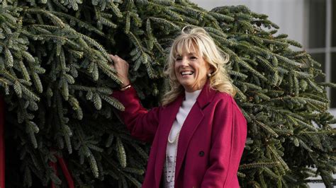 First lady welcomes Christmas tree to White House