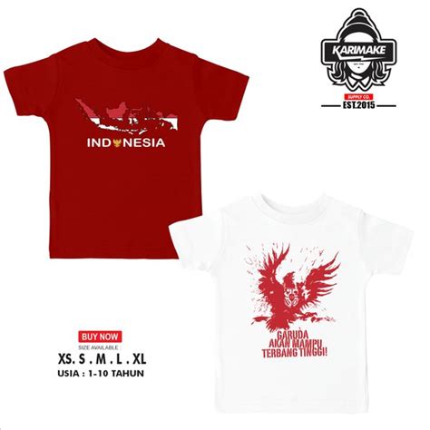 Jual Kaos Baju Anak Nasionalisme Agustus Hut Ri Garuda Nusantara Peta