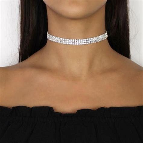 Stunning Diamond Chokers 8243 Diamondchokers Crystal Choker