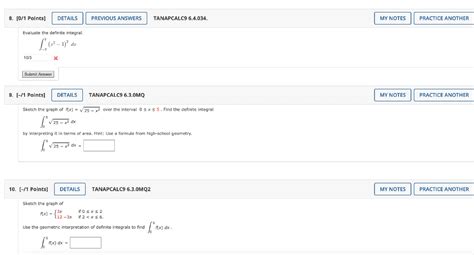 Solved 8 O 1 Points DETAILS PREVIOUS ANSWERS TANAPCALC9 Chegg