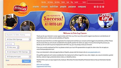 frito lay job application careers