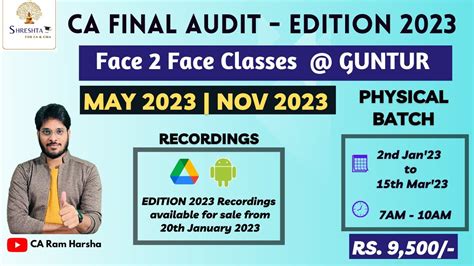 May Nov Face Face Classes Ca Final Advanced